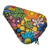 Colorful Flowers Bike Seat Cover Waterproof and Dustproof Adjustable Soft Saddle Cushion Covers view 1