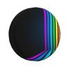 Rainbow Lines Spare Tire Cover Tough Tire Wheel Soft Cover Waterproof Weatherproof Tire Protectors Universal Fit for RV SUV Truck Motorhome Camper Travel Trailer 14" 15" 16" 17" view 1