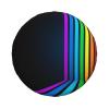 Rainbow Lines Spare Tire Cover Tough Tire Wheel Soft Cover Waterproof Weatherproof Tire Protectors Universal Fit for RV SUV Truck Motorhome Camper Travel Trailer 14" 15" 16" 17" view 2
