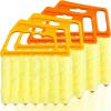 AOCEAN 4 Pcs Blind Cleaner Duster Tool, 7-Finger Dusting Cleaner Tool for Window & Air Vent, Washable Handheld Microfiber Duster Brush for Blinds Dust Dirt view 1