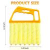 AOCEAN 4 Pcs Blind Cleaner Duster Tool, 7-Finger Dusting Cleaner Tool for Window & Air Vent, Washable Handheld Microfiber Duster Brush for Blinds Dust Dirt view 2
