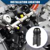 Hihaha Fuel Adapter/Top Fuel Line Connector for Car/Durable Aluminum Alloy 8AN Male to 3/8" / 4Pcs Black view 2