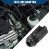 Hihaha Fuel Adapter/Top Fuel Line Connector for Car/Durable Aluminum Alloy 8AN Male to 3/8" / 4Pcs Black view 3