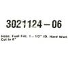 MPI Boat Fuel Hose 350-1120 | Tank Fill 1 1/2 Precut 6 Inch Section view 3