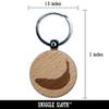 Sniggle Sloth Banana Fruit Engraved Wood Round Keychain Tag Charm view 2