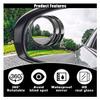 GLSOWEE 4PCS Car Blind Spot Mirrors, Adjustable HD Glass Auto Side Rear View Mirrors Round Wide View Angle Mirror, Car Rear View Convex Accessories with Frame for Car, Truck, SUV (Black) view 3