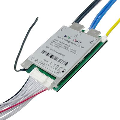14S 35A 52V BeMuchSafer BMS with Balancing Function Temperature Sensor Charging Port with Diode 14S35A Separate Port BMS for DIY E-Bike E-Motorcycle Battery (14S35A 52V Without Switch)