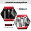 Front Grille Mesh Inserts Grill Decoration Exterior Accessories Compatible with Jeep Wrangler JL JLU & Gladiator JT 2024+,white view 2