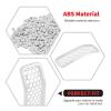 Front Grille Mesh Inserts Grill Decoration Exterior Accessories Compatible with Jeep Wrangler JL JLU & Gladiator JT 2024+,white view 3