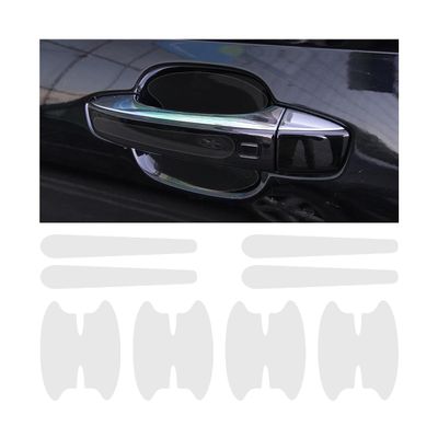 Bittwee 8 PCS Car Door Handle Sticker, Anti-Scratch Car Door Bowl Sticker Protection, Auto Door Cup Protective Sticker, Soft & Comfortable Car Interior AccessoriesBlack