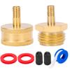 Breezliy RV Brass Blow Out Plug,Tire Inflation Valve to Female/Male Garden Hose Faucet,Winterize Blow Out Adapter,Suitable for campers, motorhomes and travel trailers(Female+Male) view 1