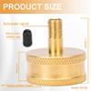 Breezliy RV Brass Blow Out Plug,Tire Inflation Valve to Female/Male Garden Hose Faucet,Winterize Blow Out Adapter,Suitable for campers, motorhomes and travel trailers(Female+Male) view 2
