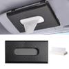 Lecctso Car Tissue Holder, Car Napkin Holder, PU Leather Backseat Tissue Case Holder with Tissue Refill, Auto Accessories Interior Sun Visor Mask Dispenser Universal for Most Vehicles (Black) view 1