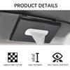 Lecctso Car Tissue Holder, Car Napkin Holder, PU Leather Backseat Tissue Case Holder with Tissue Refill, Auto Accessories Interior Sun Visor Mask Dispenser Universal for Most Vehicles (Black) view 3