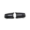 ZIBIAO Side Mirror Cover Compatible with BMW 2008-2012 5/6/7 Series E60 F10 GT F07 F06 F12 F13 F01 F02 Replacement OX Horn Look ABS/Carbon Fiber Side Mirror Cover (Color : Gloss Black) view 2