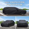 Custom-Fit for Audi Car Cover, 7 Layers Car Cover Waterproof All Weather for Automobiles, Outdoor Full Cover Rain Sun UV Protection with Zipper (Black,for Audi SQ5 Sportback) view 4