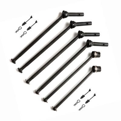 Mesimsple Steel Kraton 6S Drive Shaft Set & Body Clips for Arrma 1/8 Kraton Outcast 6S BLX Front Rear Center CVD Driveshaft Upgrades Part