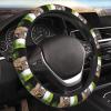 A Tabby cat on The Grass Car Steering Wheel Cover Elastic Stretch Steering Wheel Covers 15 Inch Soft Universal Steering Wheel Protector Breathable Non-Slip Car Accessories for SUVs Vans Trucks view 1