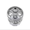 KEBEILEE CNC Aluminum Rear Wheel Blue Rocketwheel Design For LOSI Promoto MX 1:4 (Silver) view 3