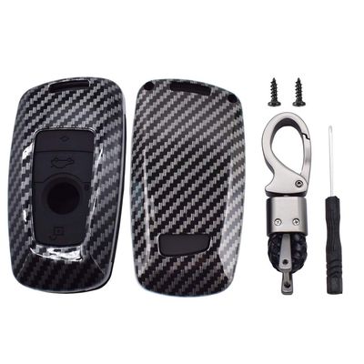 DON'T TOUCH MY KEY 4-Button Remote Key Fob Cover with Keychain Compatible with BMW 6-Series X3 M2 M3 M5