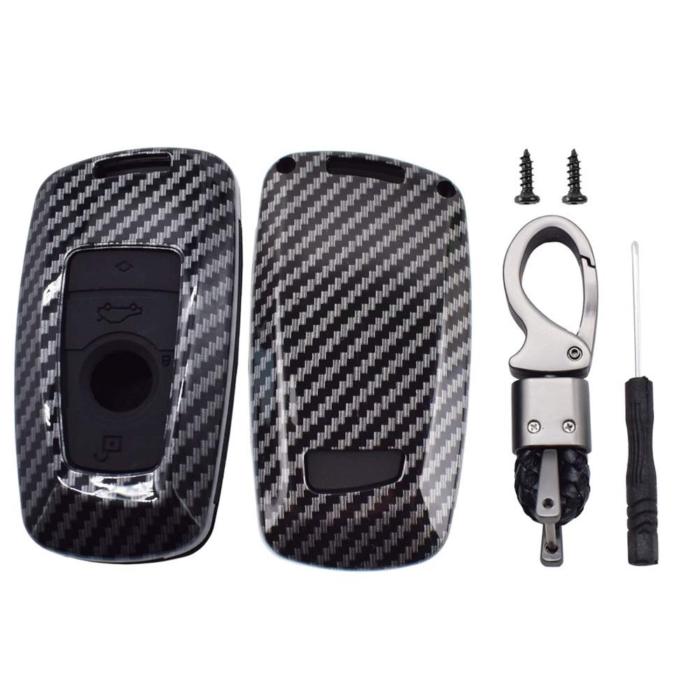 DON'T TOUCH MY KEY 4-Button Remote Key Fob Cover with Keychain Compatible with BMW 6-Series X3 M2 M3 M5