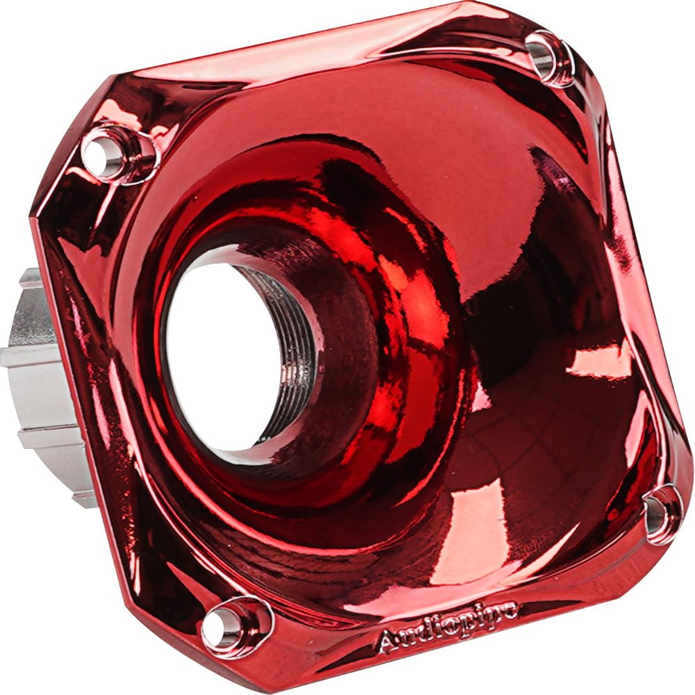 Audiopipe Eye Candy High Frequency Horn for Driver (APH-3535-RED), High Frequency, ABS, 1.375" Throat Size, Screw On, Long Lifespan