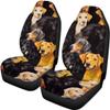 Beauty Collector Dogs Car Seat Cover Front Seat Cover and Bench Cover(2pc Split Bench Cover), Elastic Polyester Seat Covers Full Set, Universal Fit for Cars SUV view 3