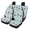 Beauty Collector Blue Flower Dog Corgi Car Seat Cover Front Seat Cover and Bench Cover(2pc Split Bench Cover), Elastic Polyester Seat Covers Full Set, Universal Fit for Cars SUV view 1
