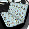 Beauty Collector Blue Flower Dog Corgi Car Seat Cover Front Seat Cover and Bench Cover(2pc Split Bench Cover), Elastic Polyester Seat Covers Full Set, Universal Fit for Cars SUV view 2