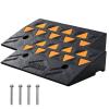 VEVOR Rubber Curb Ramp 2 Pack, 4.3" Rise Height Heavy-Duty 33069 lbs/15 T Capacity Threshold Ramps, Driveway Ramps with Stable Grid Structure for Cars, Wheelchairs, Bikes, Motorcycles view 1
