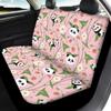 Beauty Collector Pink Flower Strawberry Panda Car Seat Cover Front Seat Cover and Bench Cover(2pc Split Bench Cover), Elastic Polyester Seat Covers Full Set, Universal Fit for Cars SUV view 2