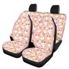 Beauty Collector Pink Hamster Car Seat Cover Front Seat Cover and Bench Cover(2pc Split Bench Cover), Elastic Polyester Seat Covers Full Set, Universal Fit for Cars SUV view 1