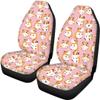 Beauty Collector Pink Hamster Car Seat Cover Front Seat Cover and Bench Cover(2pc Split Bench Cover), Elastic Polyester Seat Covers Full Set, Universal Fit for Cars SUV view 3