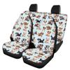 Beauty Collector Blue Dogs Car Seat Cover Front Seat Cover and Bench Cover(2pc Split Bench Cover), Elastic Polyester Seat Covers Full Set, Universal Fit for Cars SUV view 1