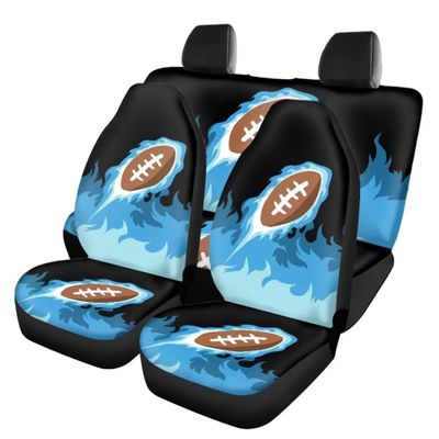 Beauty Collector Flying Rugby Front and Back Seat Cover Set Protector for Men, Car Seat Covers Full Set Universal Cool Winter Warm Seat Cushion Protector