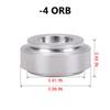 Podavelle 4AN -4 ORB O-ring Boss Female Weld On Bung Fitting Adapter Aluminum 2PCS view 2