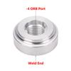Podavelle 4AN -4 ORB O-ring Boss Female Weld On Bung Fitting Adapter Aluminum 2PCS view 3
