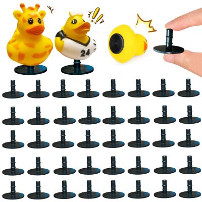 10 Pcs Rubber Duck Plug, Plastic Self-Adhesive Rubber Duck Holder for Car Dashboard, Duck Plug Mount Holder for SUV Duck Display Lovers (10)