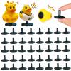 10 Pcs Rubber Duck Plug, Plastic Self-Adhesive Rubber Duck Holder for Car Dashboard, Duck Plug Mount Holder for SUV Duck Display Lovers (10) view 1