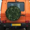Green Army Digital Camouflage Print Spare Tire Cover Waterproof Dust-Proof Wheel Protectors Universal Weatherproof Camper Tire Covers for Travel Trailer Rv SUV Truck 16 inch view 2