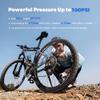 FLEXTAILGEAR Tiny Bike Tire Pump, 100PSI Electric Bicycle Pump, Protable Cycling Pump with Schrader and Presta valves, Integrated Safety Light, 80 Seconds Quick Inflation for Road Bike, Mountain Bike view 4