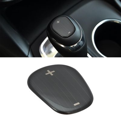 TOMALL Stainless Steel Car Gear Shift Knob Cover Compatible with Chevy Equinox 2018-2020 Shift Panel Trim Gear Lever Cover for Car Interior Car Accessories (Black Brushed)