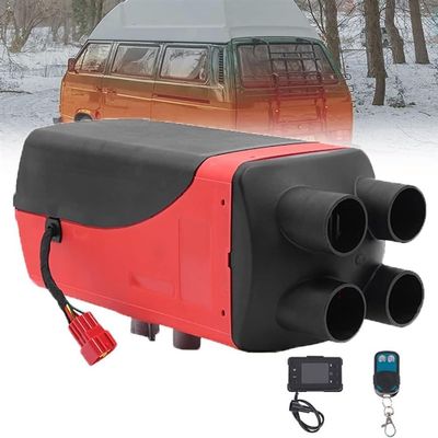 CHIPEL Diesel Air Heater 5KW, Parking Heating Diesel Night Heater, All-in-One Diesel Heater with Silencer Remote Control Used for Car Trucks Boat Bus RV and Trailer (Color : 4holes)