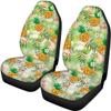 Beauty Collector Green Floral Pineapple Car Seat Protector Full Set, Auto Seat Cover for Car, Truck SUV Back Seat Cover Seats Full Set, Universal fit for Vehicles Sedan view 3