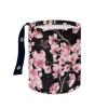 Brosoneto Cute Cherry Blossom Car Trash Can Reusable Foldable Hanging Portable Dustbin Bin for Back Seat, Front Console, Floor, or Hanging Headrest Waste Basket view 1