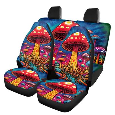 Beauty Collector Galaxy Tie Dye Mushroom Car Seat Protector Full Set, Auto Seat Cover for Car, Truck SUV Back Seat Cover Seats Full Set, Universal fit for Vehicles Sedan