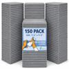 GREEN LIFESTYLE Microfiber Cleaning Cloth 11.5" x 11.5" 150 Pack - Edgeless Microfiber Towels for Cars, Cleaning Rags, Lint Free Car Microfiber Towel, Reusable Cleaning Cloths for House, Garage (Grey) view 1