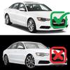 AMOPA Honeycomb Bumper Grille Chrome Trim for 2012-2015 Audi A6 C7 (2 Pcs) view 2