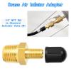 1Pcs Brass Air Inflator Adapter 1/4 NPT(M) to Standard Schrader Valve(M), Tank Valve,Tire Inflator Connector for Auto Portable Air Compressor/Pump, Air Hose, Air Chuck view 2