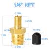 1Pcs Brass Air Inflator Adapter 1/4 NPT(M) to Standard Schrader Valve(M), Tank Valve,Tire Inflator Connector for Auto Portable Air Compressor/Pump, Air Hose, Air Chuck view 3